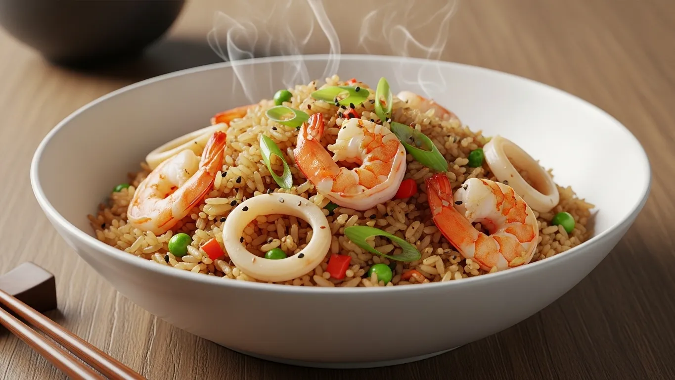 Seafood Fried Rice Recipe – Easy Sri Lankan Style Prawn and Cuttlefish Fried Rice