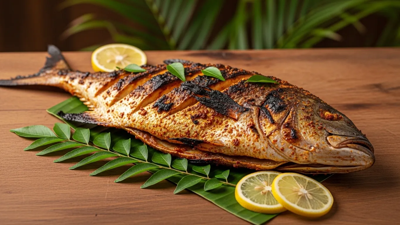 Sri Lankan Grilled Wild Fish Recipe – Traditional Village Style BBQ Fish