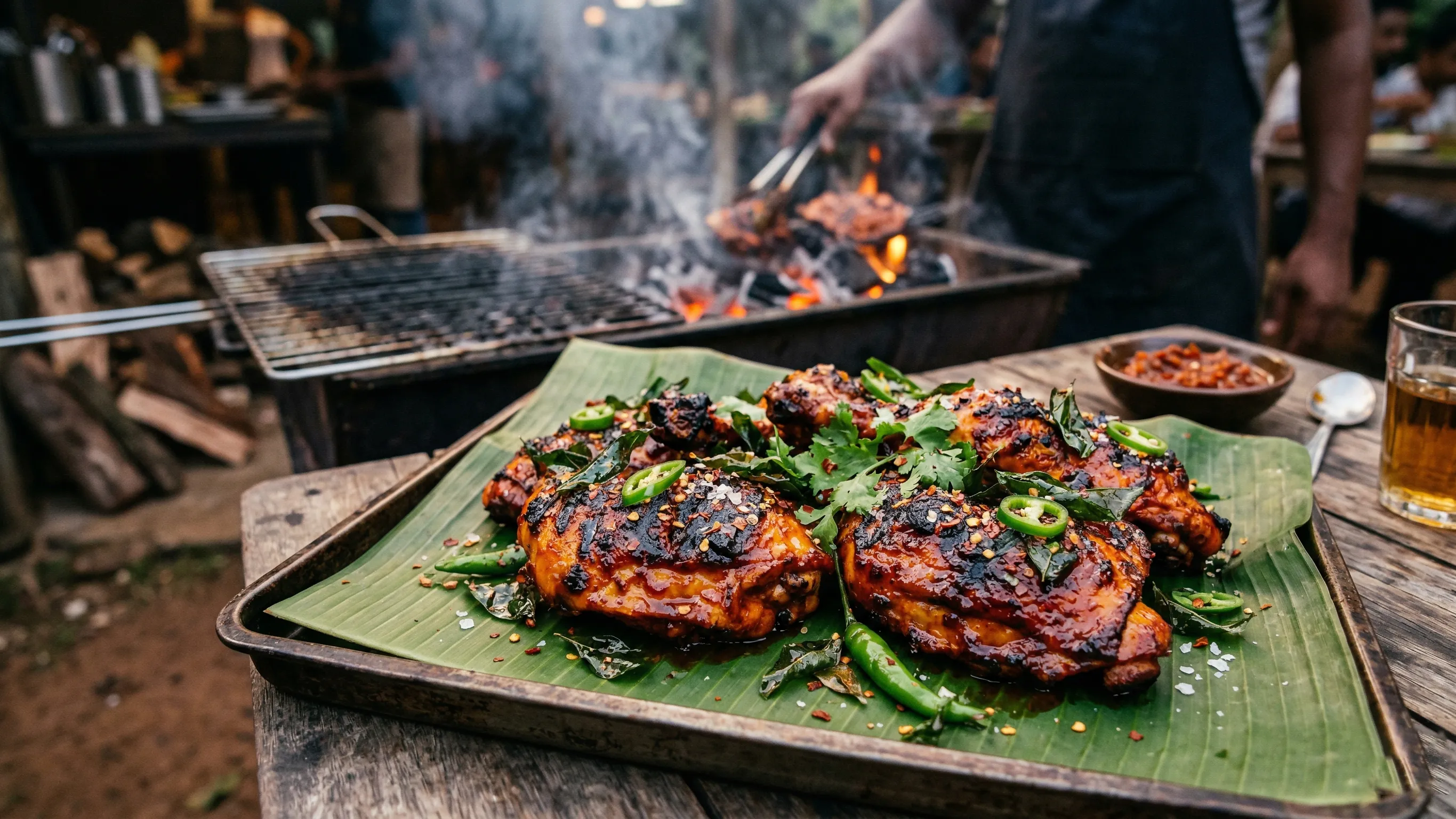 Sri Lankan Devil BBQ Chicken (Gindari Chicken)
