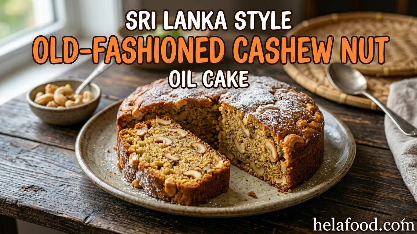 Sri Lankan Style Old-Fashioned Cashew Nut Oil Cake